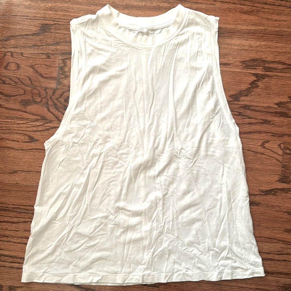 Lululemon All Yours white muscle tank in size 6.